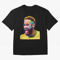 Neymar Brazil Squad Team Pop Art Classic T-Shirt Support Your Favorite Stars during the FIFA World Cup 2026 USA Canada Mexico Journey through Haaland Highlights, Brazil Pride, Sports Nostalgia, International Competition, Famous Players and