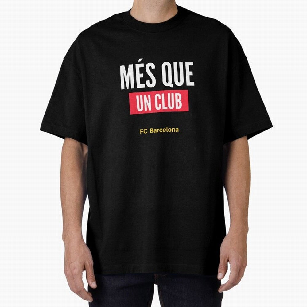 Mes Que Un Club FC BARCELONA Classic T-Shirt Show Passion for the Stars of Match Day Hype around FIFA World Cup 2026 USA Canada Mexico, Messi, CR7 and Mbappe, England, France and Netherlands, Retro Football Energy, Iconic Rivalries, Trophy Chase