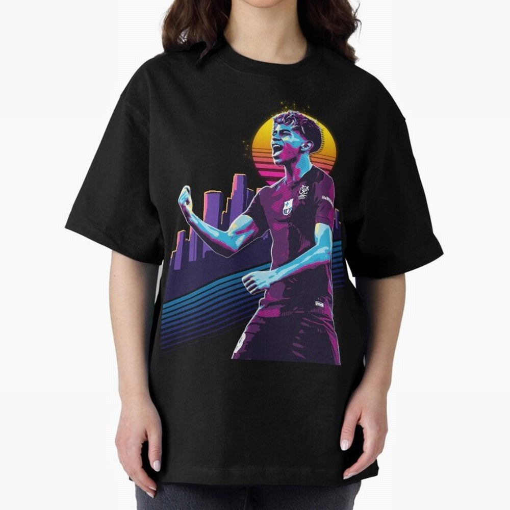 Lamine Yamal celebration 3 Oversized T-Shirt Relive Match Day Hype around FIFA World Cup 2026, Cristiano Ronaldo, Argentina, France and Brazil, Stadium Memories, Football Loyalty, International Chants and Championship Tradition; Perfect for People