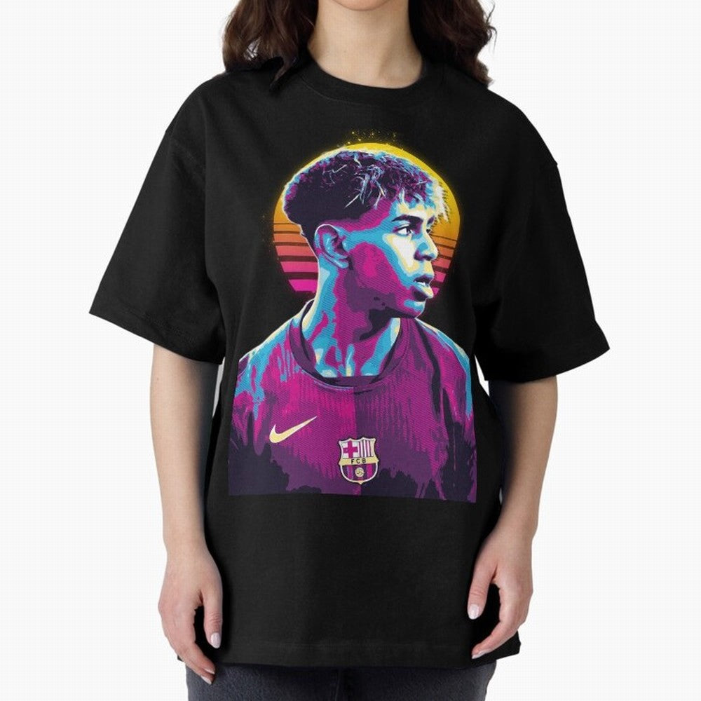 Lamine Yamal youn player the best Oversized T-Shirt Cheer for Global Football Passion for FIFA World Cup 2026 USA Canada Mexico, Driven by Cristiano Ronaldo, Spain, Retro Football Energy, Iconic Rivalries, Trophy Chase Drama and Stadium Atmosphere;