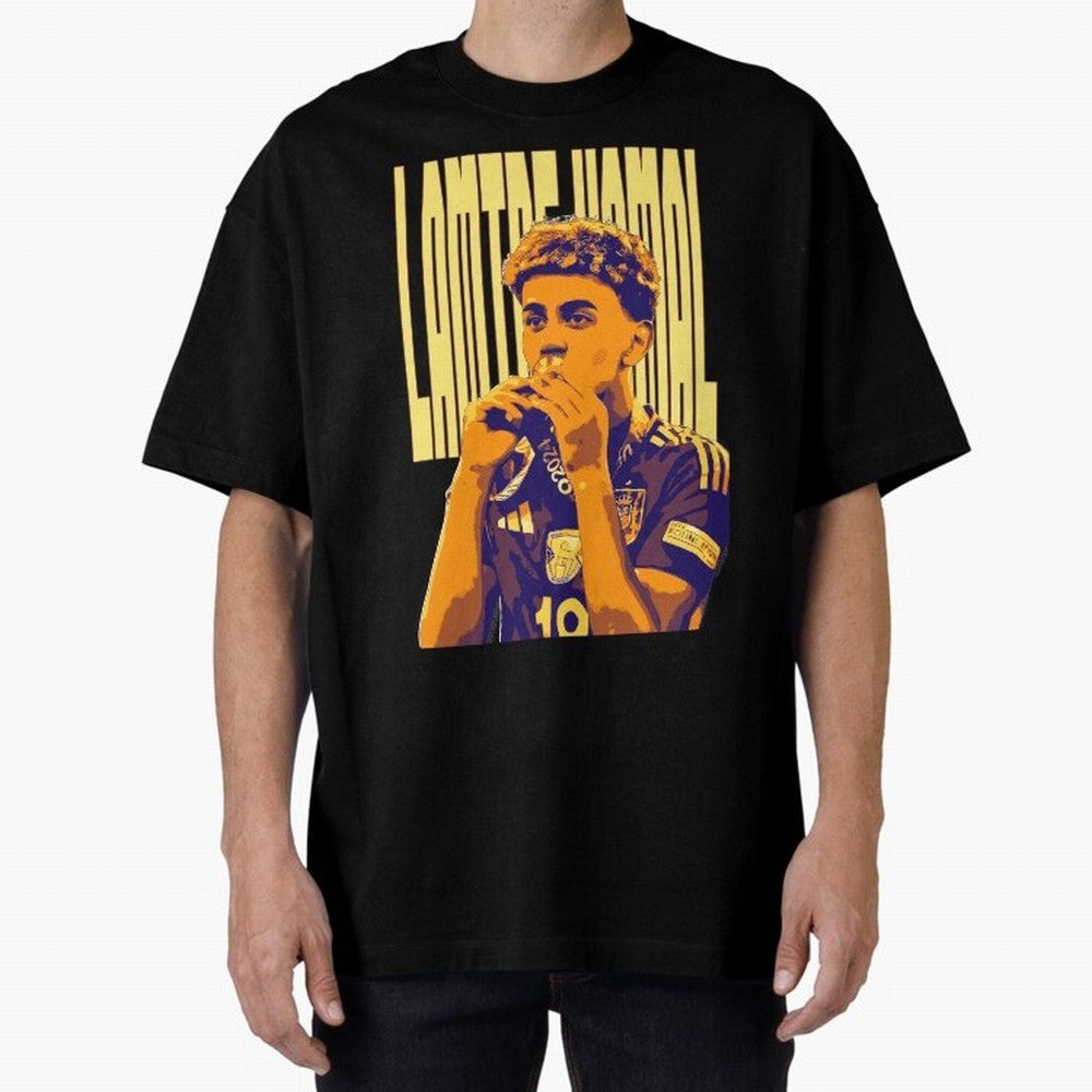 Lamine yamal pop art Oversized T-Shirt Relive FIFA World Cup 2026 USA Canada Mexico for Fans of Messi and Germany, Bringing Fan Favorite Moments, National Team Passion, Big Match Drama and Soccer History; Perfect for People Who Love Argentina,