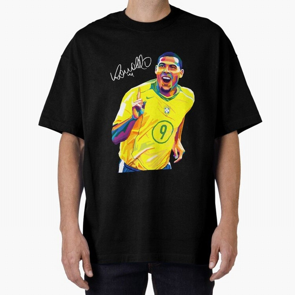 Ronaldo 9 Wpap Pop Art Oversized T-Shirt Bring a Champion Mindset to FIFA World Cup 2026 USA Canada Mexico for Fans of Mbappe and Portugal, Spain and Germany, Bringing Global Supporter Spirit, Legendary Goals, National Colors and Tournament