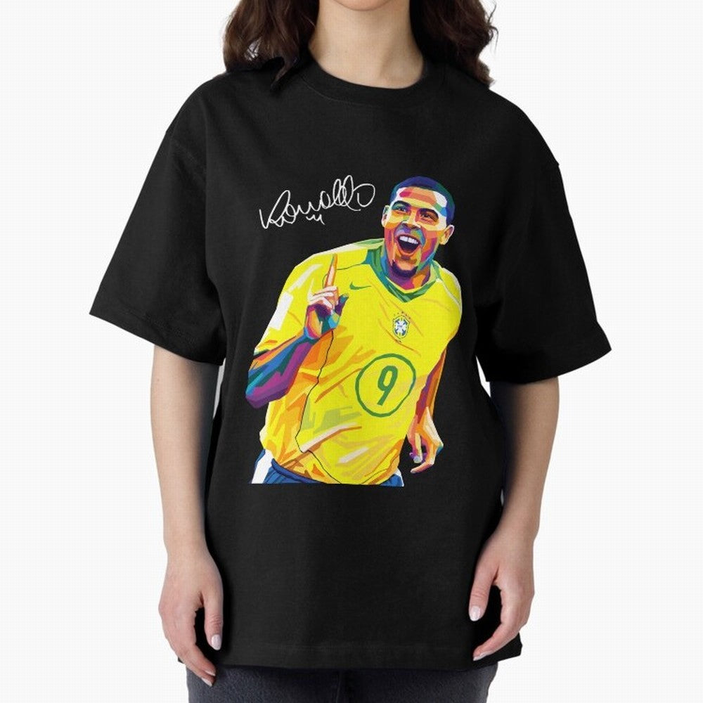 Ronaldo 9 Wpap Pop Art Oversized T-Shirt Bring a Champion Mindset to FIFA World Cup 2026 USA Canada Mexico for Fans of Mbappe and Portugal, Spain and Germany, Bringing Global Supporter Spirit, Legendary Goals, National Colors and Tournament