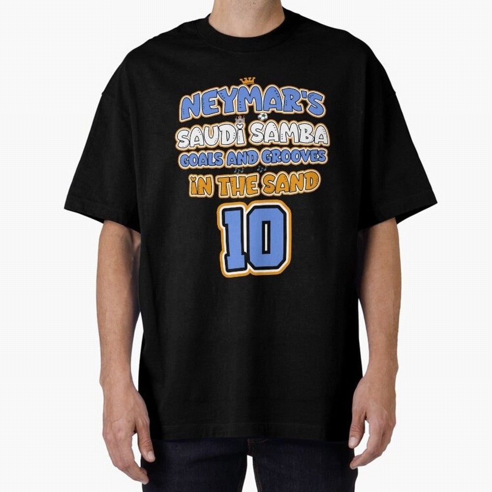 SAUDI SAMBA GOALS & GROOVES Oversized T-Shirt Show Your Stadium Side during FIFA World Cup 2026 USA Canada Mexico Spirit, Filled with France and Portugal, Neymar, Haaland and Cristiano Ronaldo, Classic Soccer Heritage, Championship Pressure, Fan