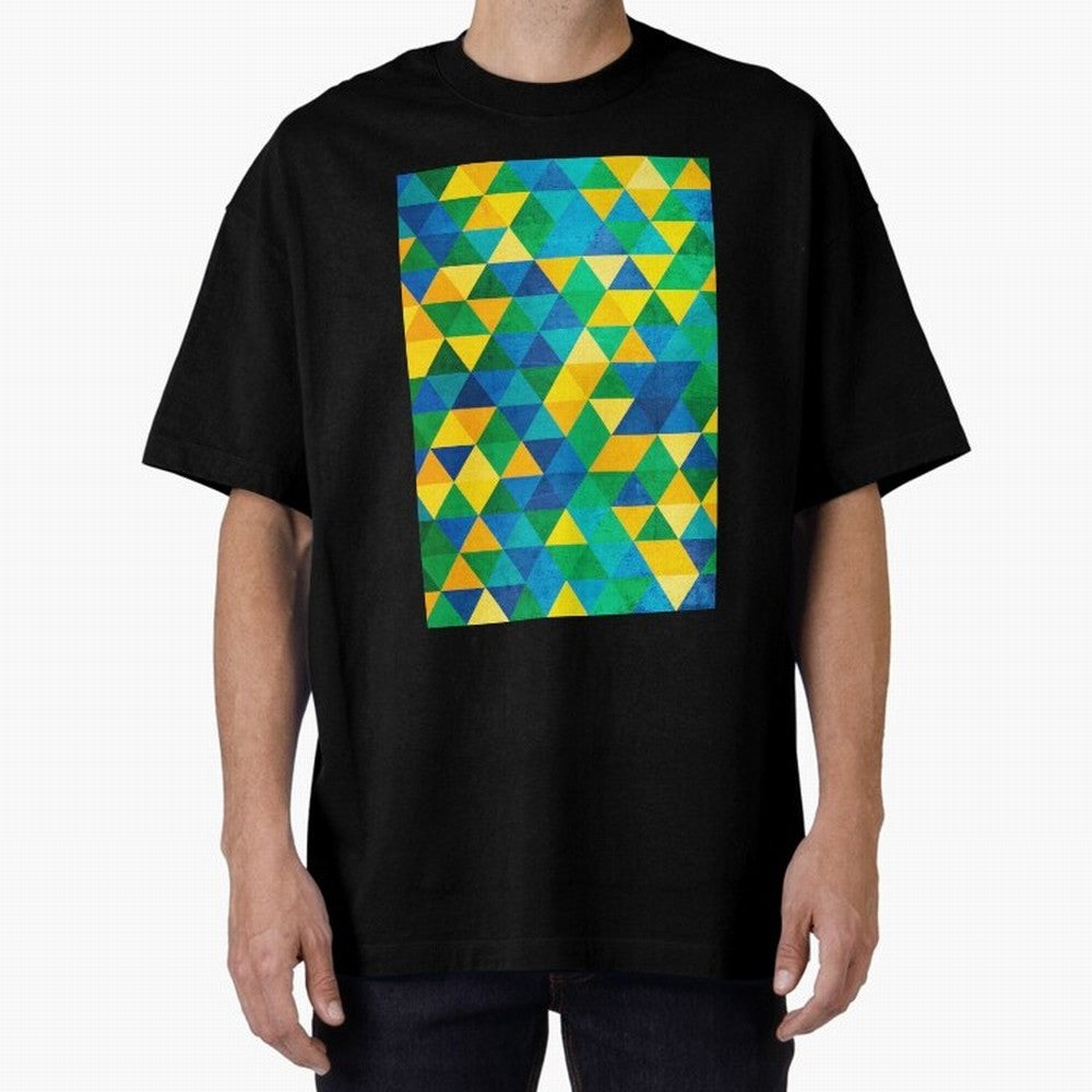 Geometric Brazil colors Classic T-Shirt Show Match Day Excitement for FIFA World Cup 2026 USA Canada Mexico Spirit, Celebrating Netherlands, Messi, CR7 and Mbappe, Football History, Final Match Energy, Crowd Noise and Once in a Lifetime Moments;