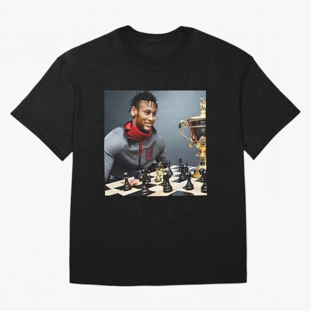 Mastermind: Neymar Playing Chess with the Championship Trophy Classic T-Shirt Fuel Your Fan Pride for Match Day Hype around FIFA World Cup 2026, Mbappe, Spain and Netherlands, Football Festival Excitement, Trophy Ambitions, Country Rivalries and