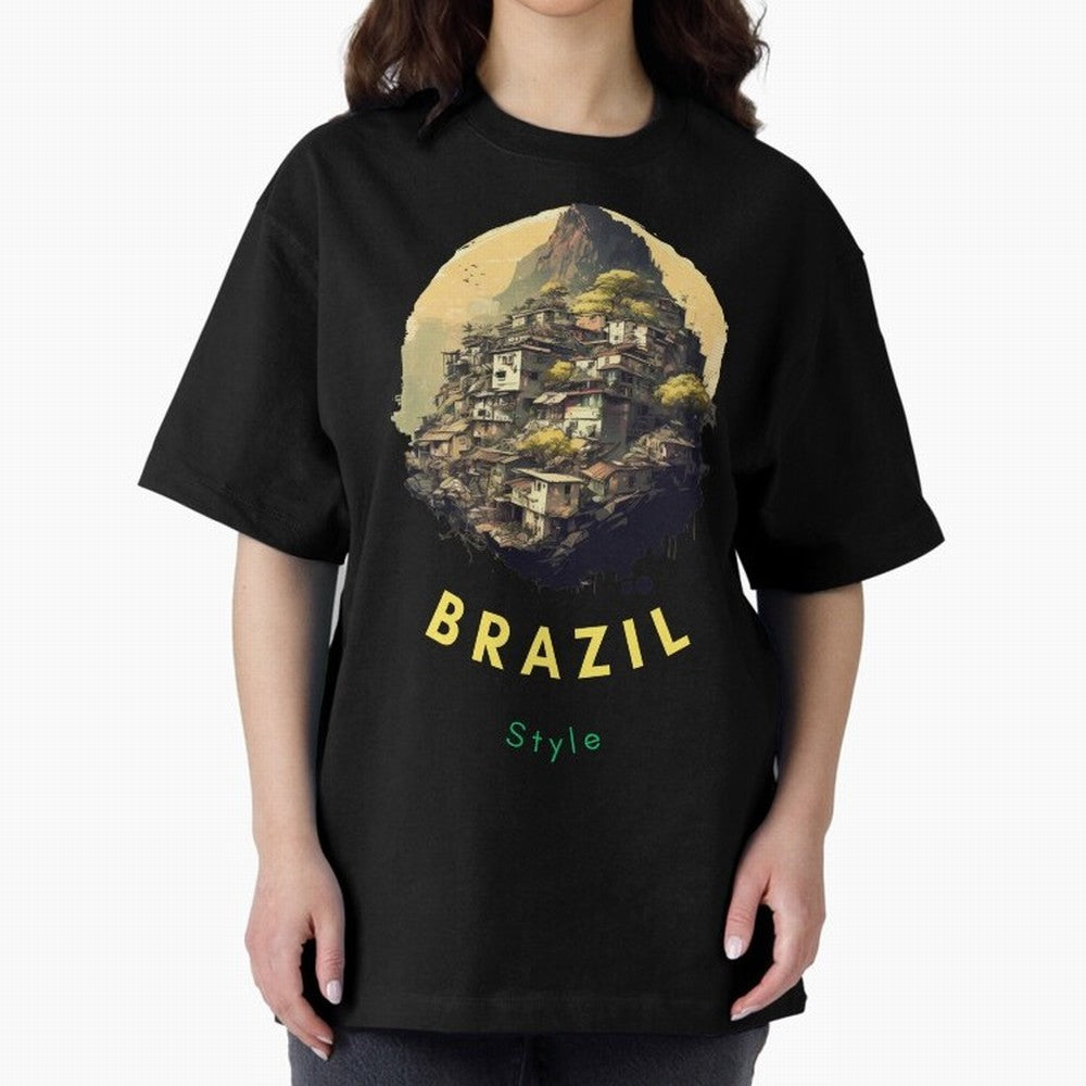 Brazil Style, Japanese Architecture Oversized T-Shirt Celebrate Football Heritage in the FIFA World Cup 2026 Group Stage Journey through Haaland and Mbappe Highlights, Portugal, Spain and Germany Pride, Stadium Memories, Football Loyalty,