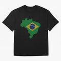 Map of Brazil (Brazil) Oversized T-Shirt Show Your Stadium Side during FIFA World Cup 2026 Group Stage for Fans of Mbappe and Neymar and Argentina, Bringing Global Supporter Spirit, Legendary Goals, National Colors and Tournament Celebration;