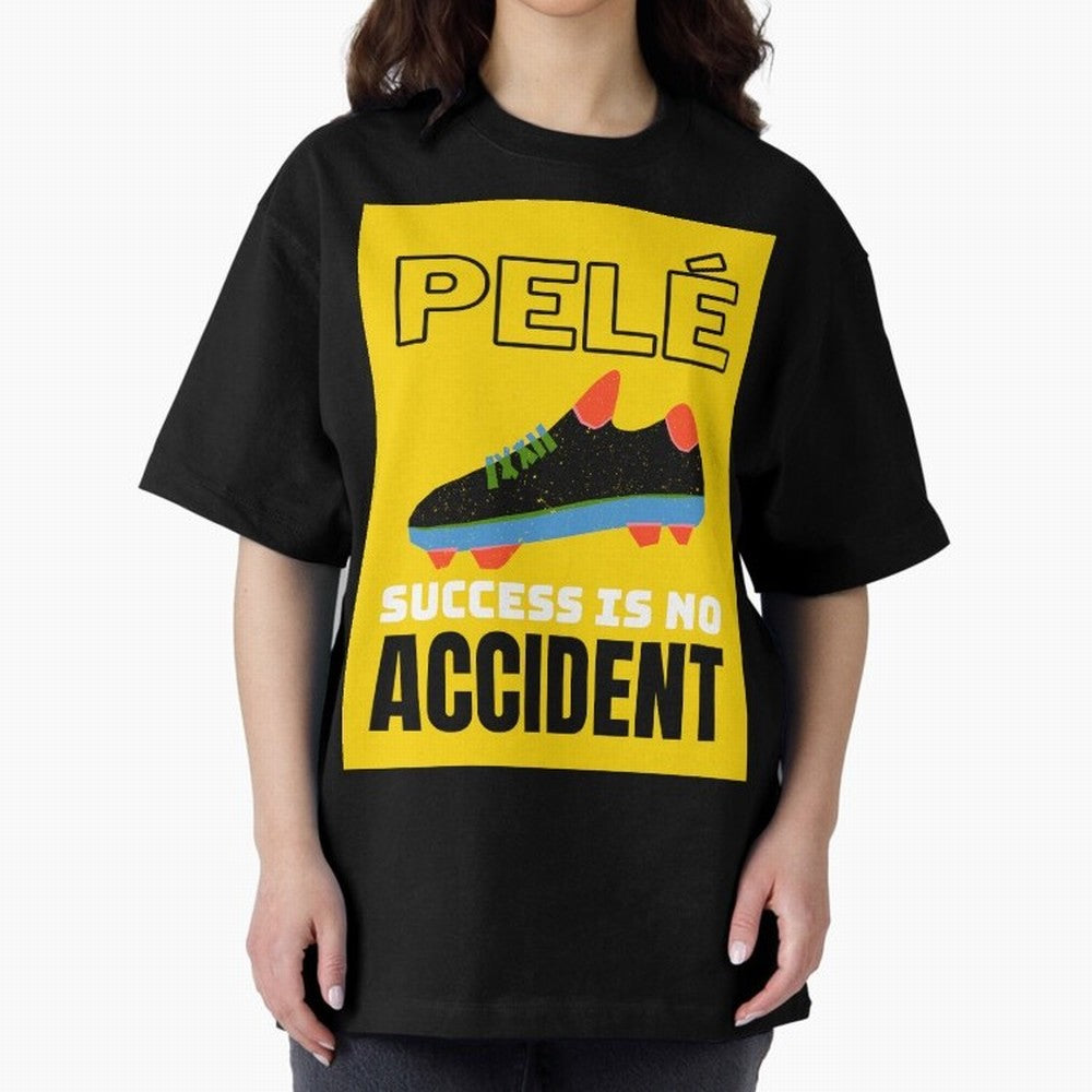 Pele Quote Success Is No Accident Graphic Classic T-Shirt Feel FIFA World Cup 2026 Group Stage Spirit, Driven by Portugal, Spain and Germany, CR7 and Messi, Tournament Hype, Historic Matchups, Family Viewing Parties and Global Sports Pride; Perfect