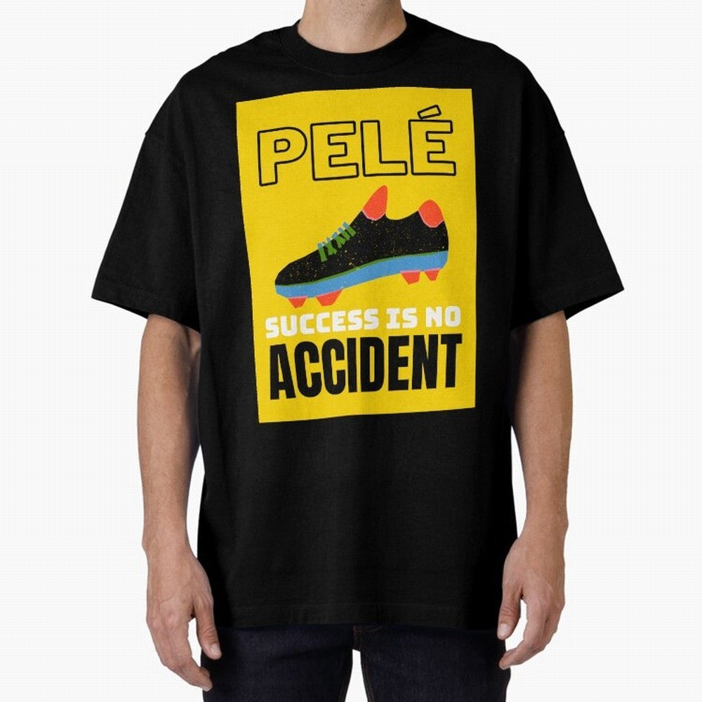 Pele Quote Success Is No Accident Graphic Classic T-Shirt Feel FIFA World Cup 2026 Group Stage Spirit, Driven by Portugal, Spain and Germany, CR7 and Messi, Tournament Hype, Historic Matchups, Family Viewing Parties and Global Sports Pride; Perfect