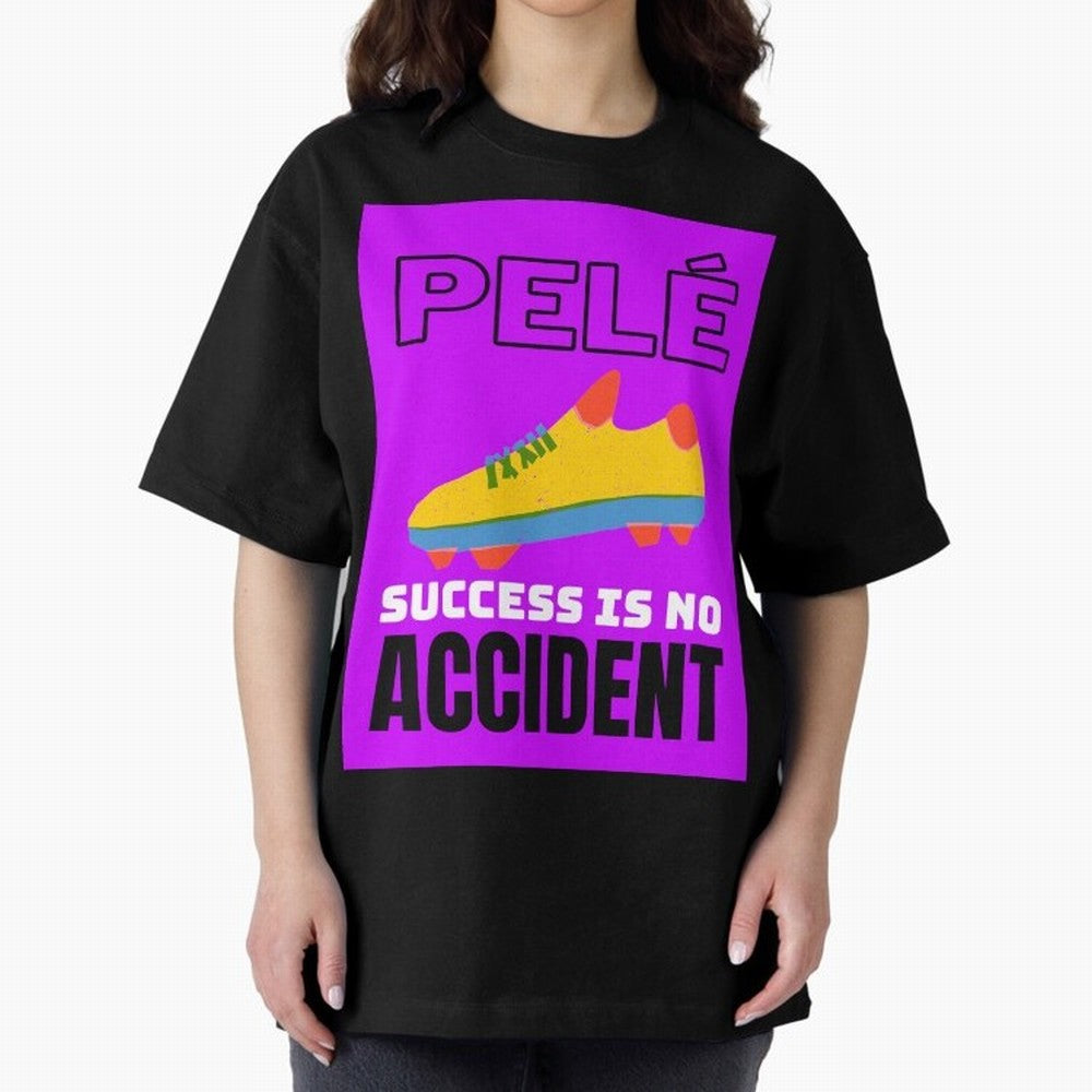 Pele Quote Success Is No Accident Graphic Classic T-Shirt Celebrate Golden Goal Energy in FIFA World Cup 2026 USA Canada Mexico Spirit, Inspired by Brazil, Messi and Cristiano Ronaldo, Classic Soccer Heritage, Championship Pressure, Fan Loyalty and