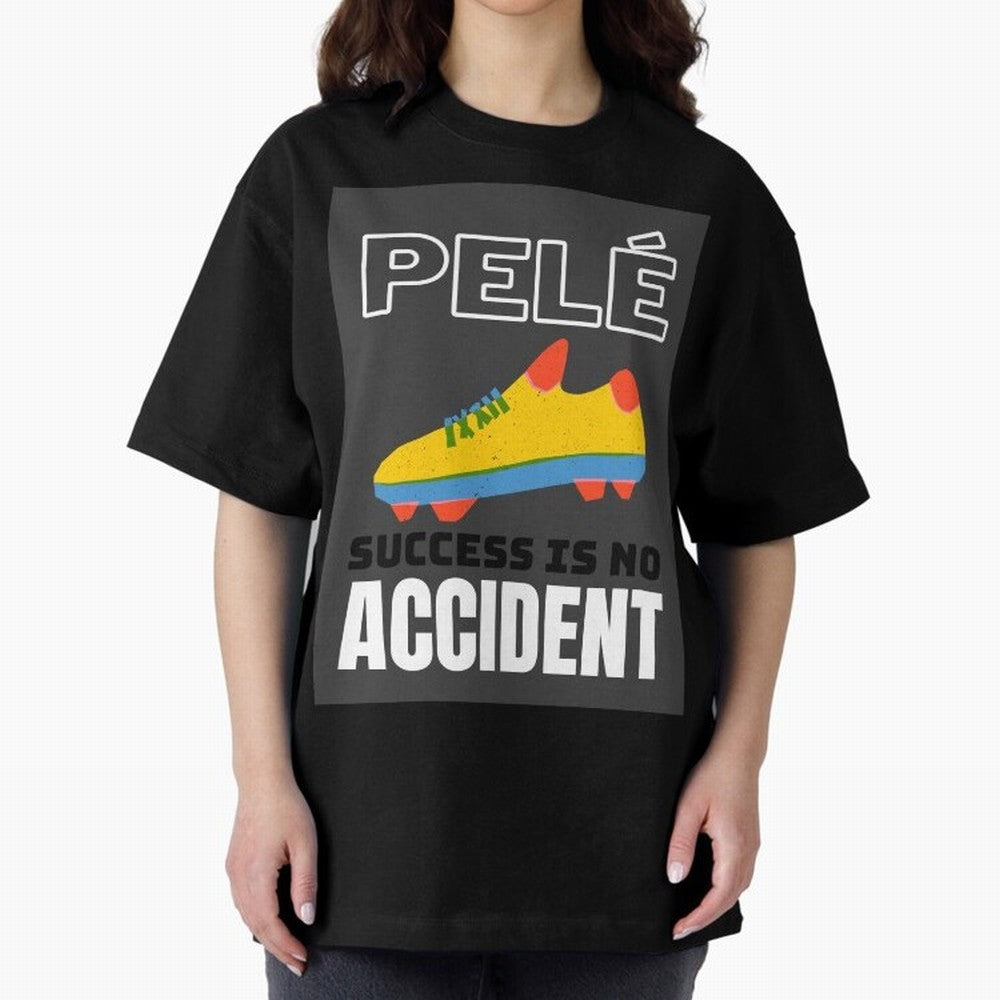 Pele Quote Success Is No Accident Graphic Classic T-Shirt Build FIFA World Cup 2026 Group Stage Spirit, with Brazil, Cristiano Ronaldo, Haaland and CR7, Retro Football Energy, Iconic Rivalries, Trophy Chase Drama and Stadium Atmosphere; Built for