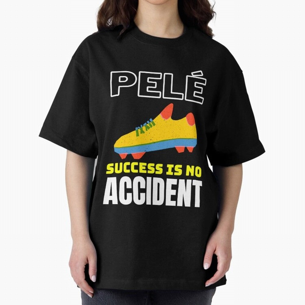 Pele Quote Success Is No Accident Graphic Classic T-Shirt Bring FIFA World Cup 2026 USA Canada Mexico Spirit, Made for England, Haaland, Vintage Soccer Flavor, Modern Football Stars, National Flags and Final Night Emotion; Made for Collectors Who