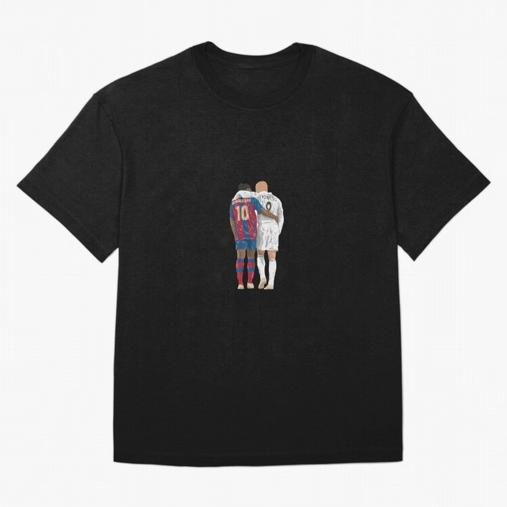 Ronaldinho, Ronaldo Minimalist Oversized T-Shirt Show Passion for the Stars of FIFA World Cup 2026 Group Stage Driven by Messi, Portugal, Spain and Germany Energy, Classic Soccer Heritage, Championship Pressure, Fan Loyalty and International Pride;