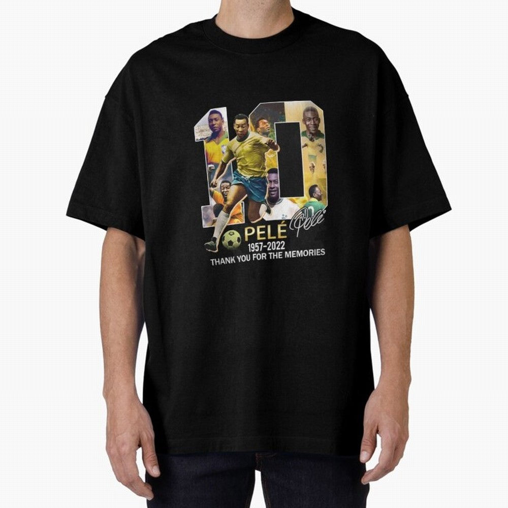 Signed Pele Shirt Oversized T-Shirt Celebrate the Stars of FIFA World Cup 2026 Group Stage Spirit, Driven by Netherlands, CR7, Tournament Hype, Historic Matchups, Family Viewing Parties and Global Sports Pride; Great for Supporters Who Love