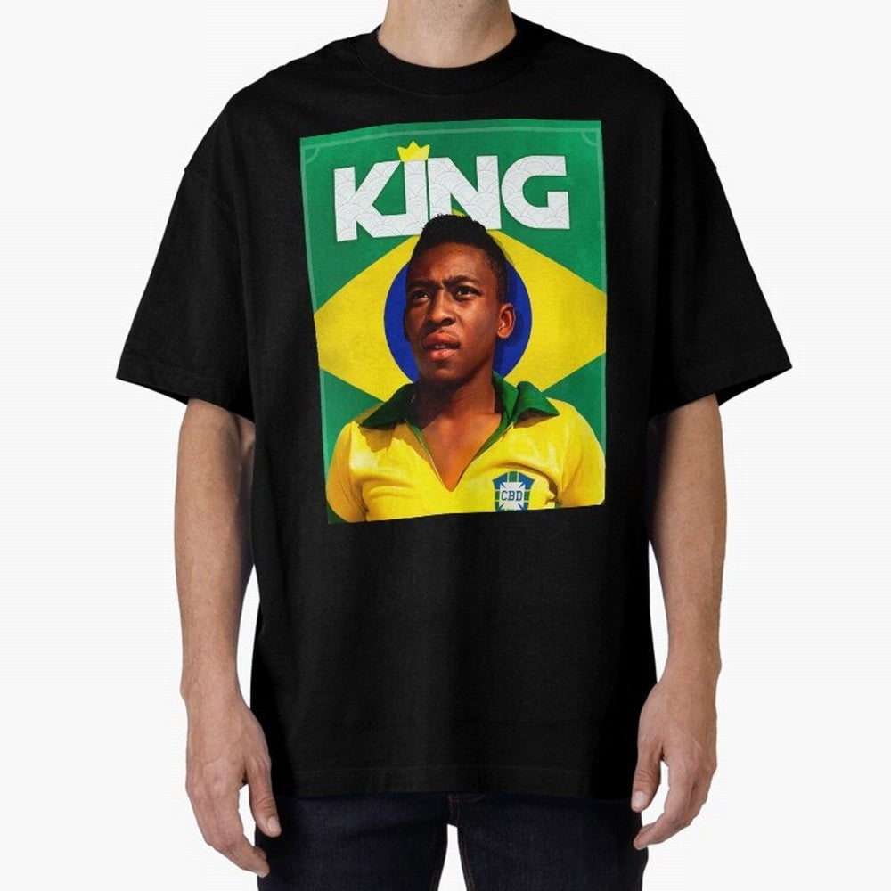 King Pele Oversized T-Shirt Fuel the Hype around FIFA World Cup 2026 Spirit, Built around Spain, CR7 and Messi, Champion Mindset, Group Stage Buzz, Knockout Tension and Passionate Fan Culture; Perfect for Fans, Collectors, Family Gatherings, Watch