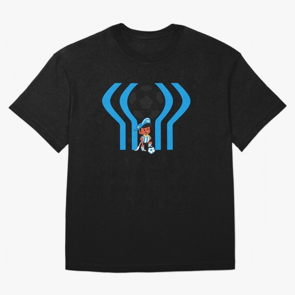 Argentina 78 Mascot Print1 Essential T-Shirt Back Your Heroes with Match Day Hype around FIFA World Cup 2026 USA Canada Mexico, CR7, Spain, Match Day Excitement, Supporter Culture, Golden Goals and Global Football Passion; Ideal for Football Dads,
