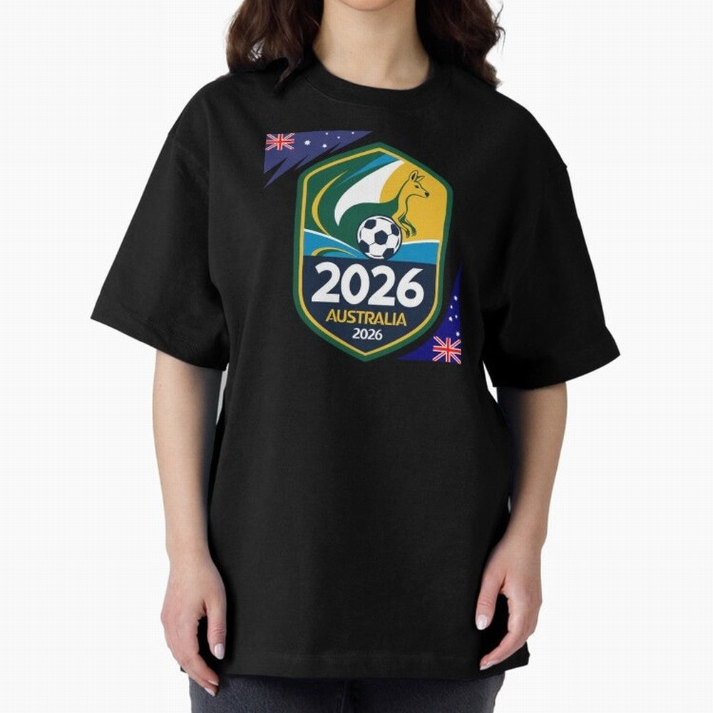 Australia WC2026 Classic T-Shirt Bring FIFA World Cup 2026 Capturing Messi, CR7 and Mbappe, England Energy, Vintage Soccer Flavor, Modern Football Stars, National Flags and Final Night Emotion; Great for Supporters Who Love Legendary Players,
