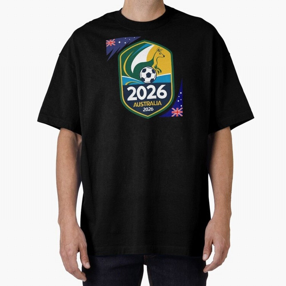 Australia WC2026 Classic T-Shirt Bring FIFA World Cup 2026 Capturing Messi, CR7 and Mbappe, England Energy, Vintage Soccer Flavor, Modern Football Stars, National Flags and Final Night Emotion; Great for Supporters Who Love Legendary Players,