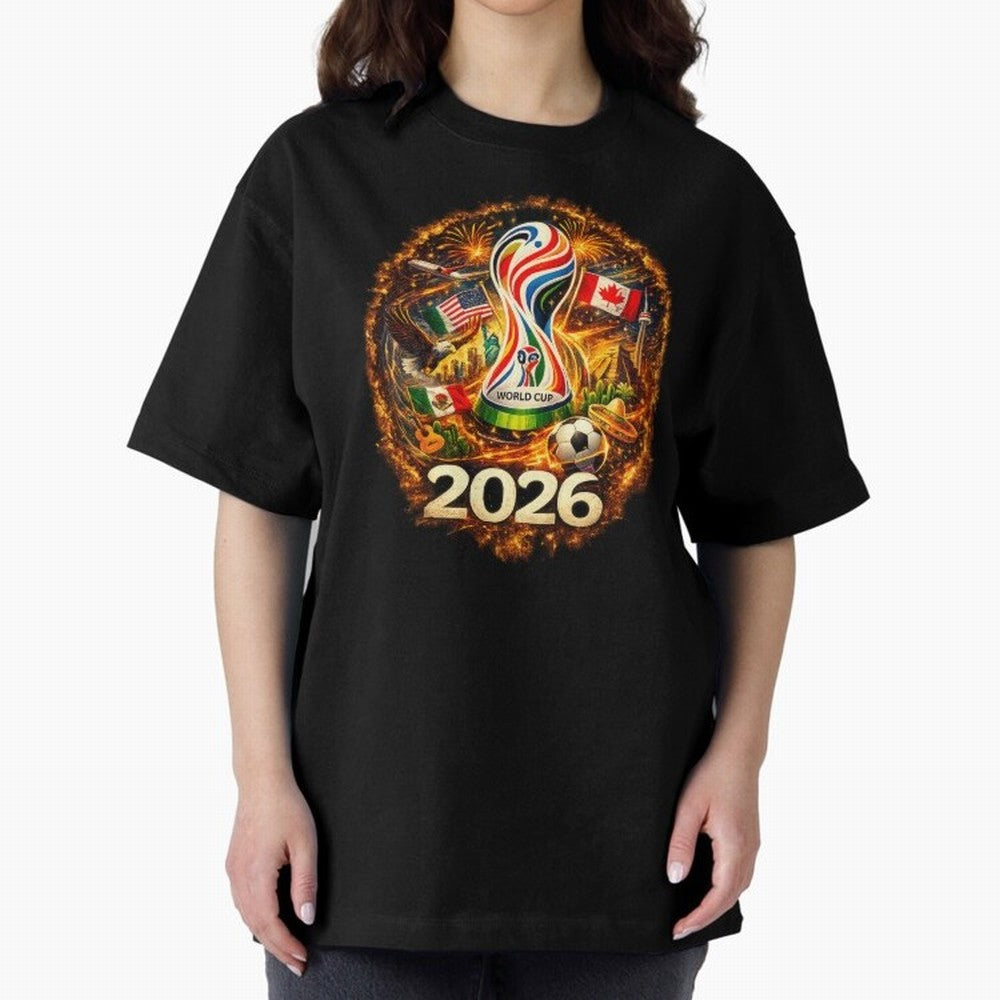 World Football Spirit 2026 USA Canada Mexico Soccer Fan Classic T-Shirt Support Iconic Players in FIFA World Cup 2026 USA Canada Mexico Spirit, Built around Brazil, Portugal and Argentina, Messi, CR7 and Mbappe, Match Day Excitement, Supporter