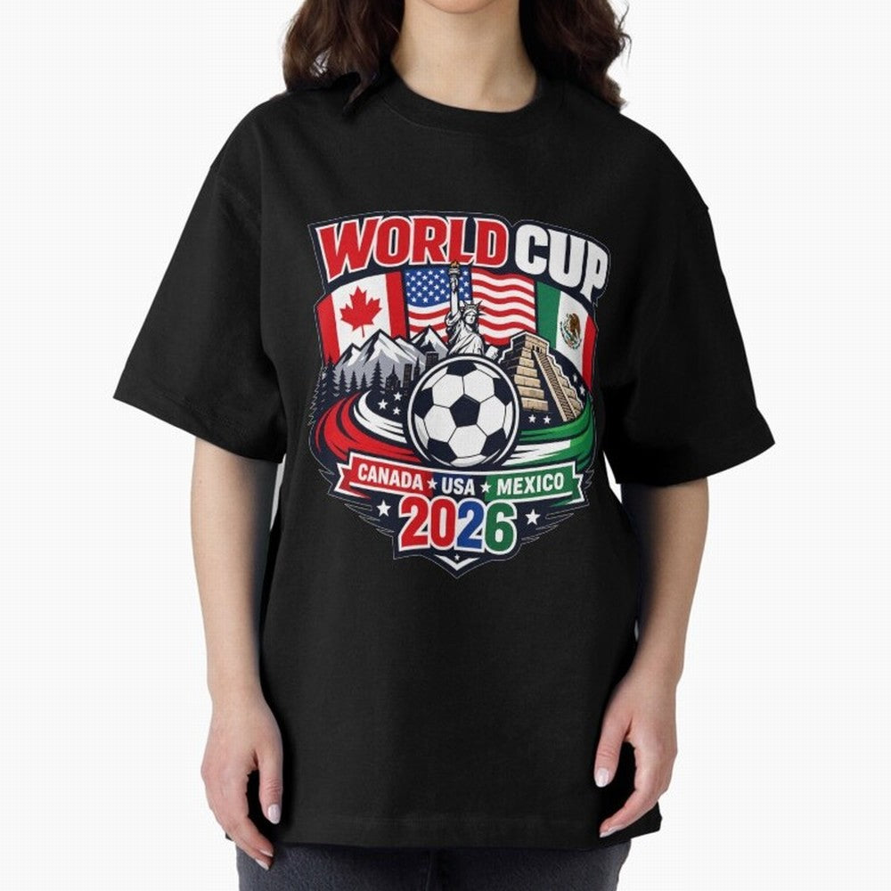 FIFA World Cup 2026 Classic T-Shirt Fuel the Hype around Global Football Passion for FIFA World Cup 2026 Group Stage, Centered on Cristiano Ronaldo, Spain, Classic Soccer Heritage, Championship Pressure, Fan Loyalty and International Pride; Perfect