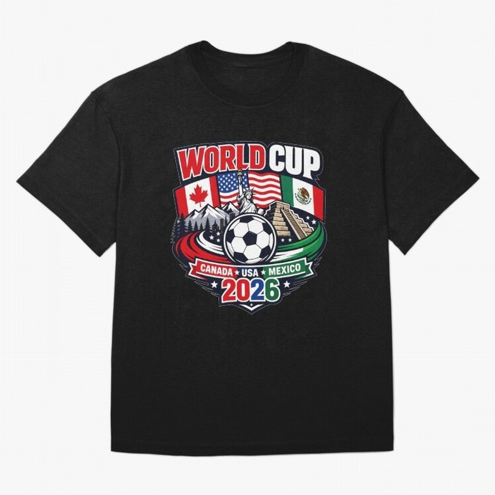 FIFA World Cup 2026 Classic T-Shirt Fuel the Hype around Global Football Passion for FIFA World Cup 2026 Group Stage, Centered on Cristiano Ronaldo, Spain, Classic Soccer Heritage, Championship Pressure, Fan Loyalty and International Pride; Perfect