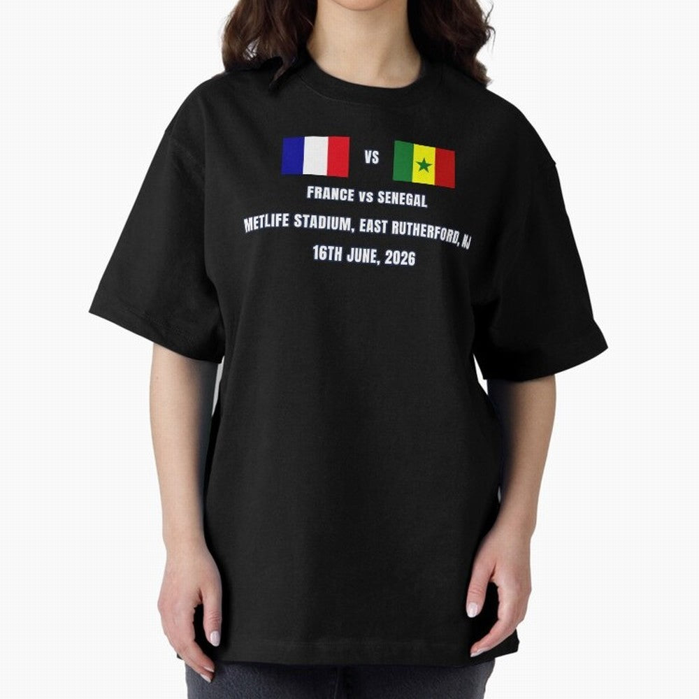 France vs Senegal 16 June 2026 ¨C Football Match Design East Rutherford Classic T-Shirt Carry National Pride through Match Day Hype around FIFA World Cup 2026 USA Canada Mexico, Neymar, Netherlands, Sports Nostalgia, International Competition,
