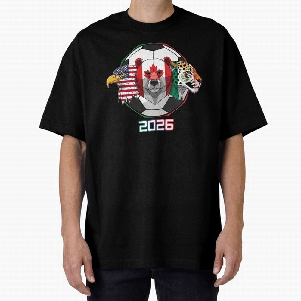 North American Soccer Animals 2026 Classic T-Shirt Fuel the Hype around FIFA World Cup 2026 for Fans of Messi, CR7 and Mbappe and Germany, Bringing Global Supporter Spirit, Legendary Goals, National Colors and Tournament Celebration; Great for