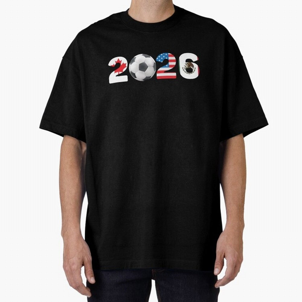 2026 North America Football Massive Event Soccer Ball Classic T-Shirt Relive Legendary Nights from FIFA World Cup 2026 for Fans of Cristiano Ronaldo and Brazil, Portugal and Argentina, Bringing Sports Nostalgia, International Competition, Famous