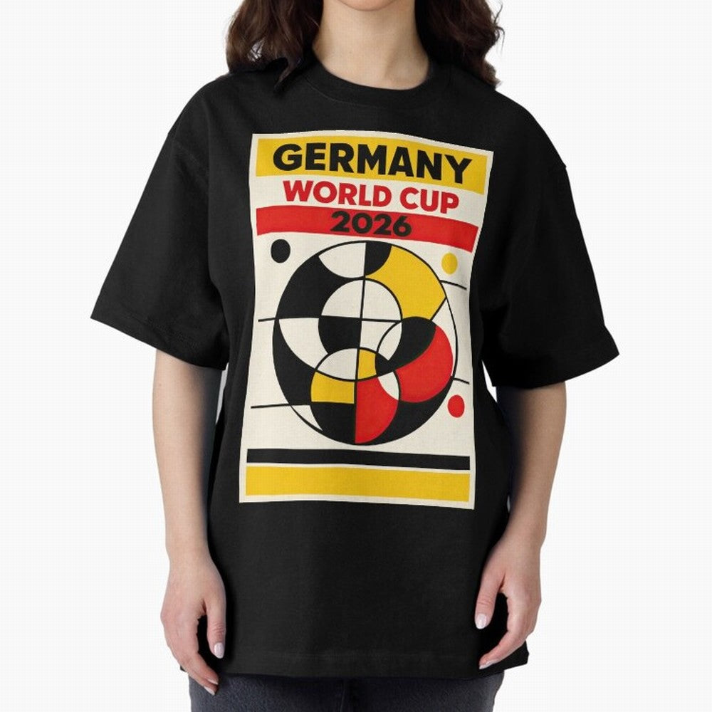 Elegant and Geometrical Germany World Cup 2026 Poster Classic T-Shirt Celebrate Fan Culture around FIFA World Cup 2026 USA Canada Mexico Spirit, Capturing France and Portugal, Messi, Stadium Memories, Football Loyalty, International Chants and