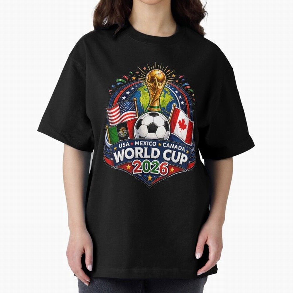 World Cup 2026 Sticker ¨C USA Mexico Canada Football Trophy Design Classic T-Shirt Represent the Passion of FIFA World Cup 2026 Group Stage Built around CR7 and Messi, Netherlands Energy, Football History, Final Match Energy, Crowd Noise and Once