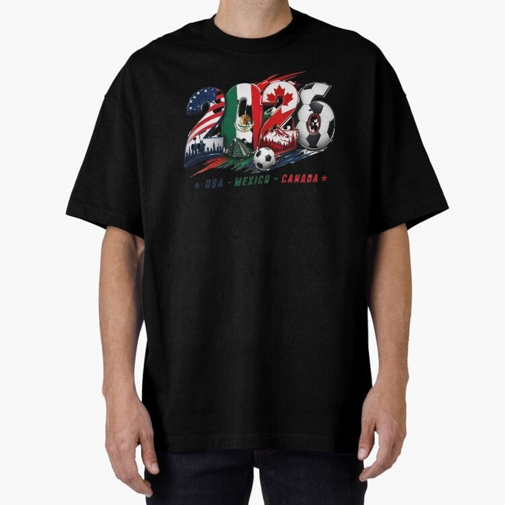 United by Football 2026 North America Soccer Design Classic T-Shirt Experience FIFA World Cup 2026 Spirit, Highlighting England, Messi, Neymar and Mbappe, Football History, Final Match Energy, Crowd Noise and Once in a Lifetime Moments; Made for