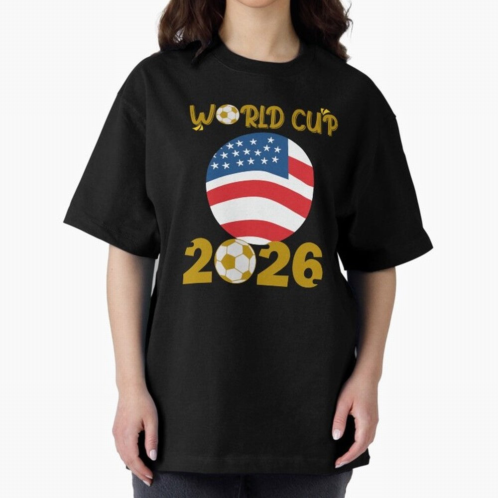 World Cup 2026 USA Soccer Design ¨C Football Fan Graphic T-Shirt Classic T-Shirt Bring FIFA World Cup 2026 for Fans of Neymar, Haaland and Cristiano Ronaldo and Argentina, Bringing Goal Celebration Energy, Supporter Heritage, Football Icons and