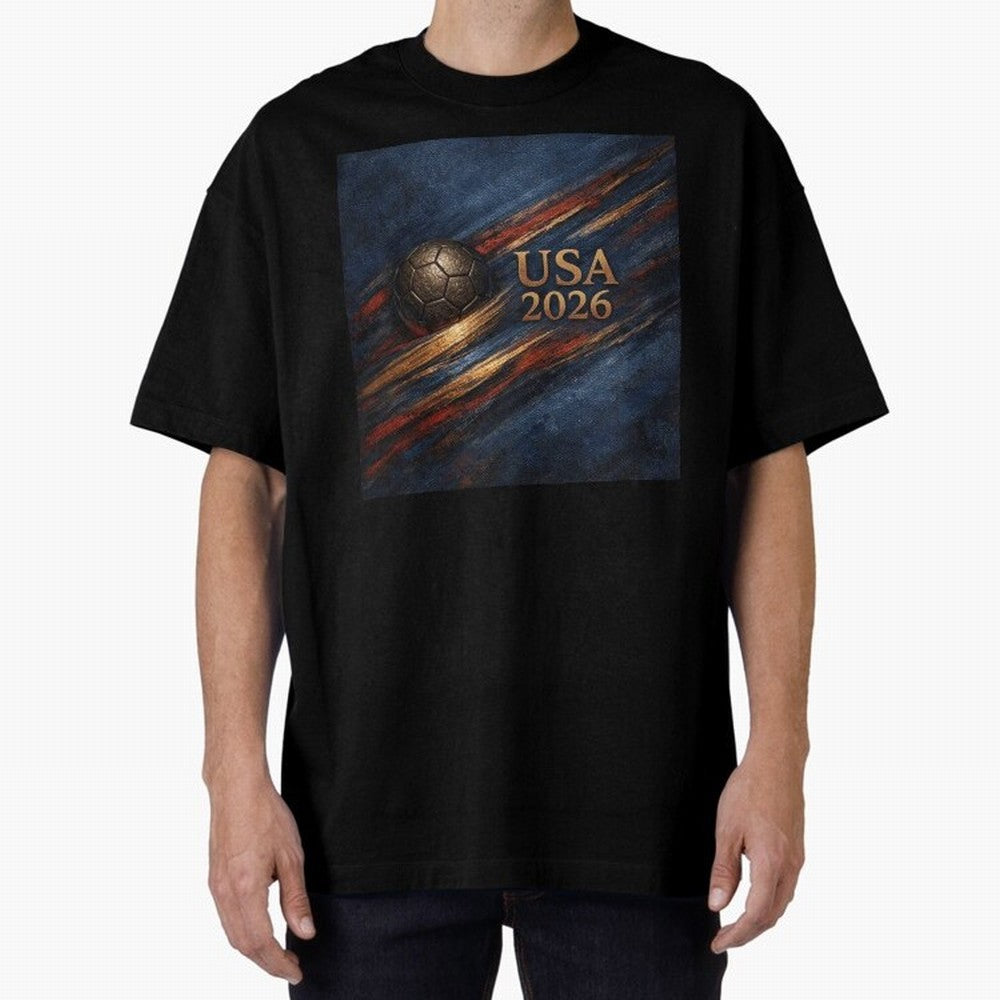 Bronze Inspired USA 2026 Soccer Theme Classic T-Shirt Celebrate Golden Goal Energy in Global Football Passion for FIFA World Cup 2026 USA Canada Mexico, Connected to Cristiano Ronaldo, Haaland and CR7, Brazil, Classic Soccer Heritage, Championship