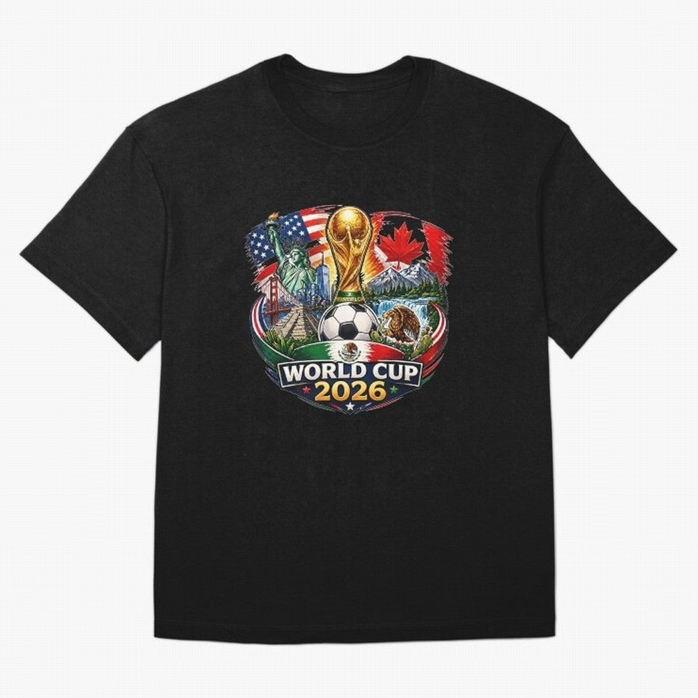 World Football 2026 USA Canada Mexico ¨C Soccer Fan Design Retro Travel Style Classic T-Shirt Create FIFA World Cup 2026 USA Canada Mexico Built around Haaland, England, France and Netherlands Energy, Football History, Final Match Energy, Crowd