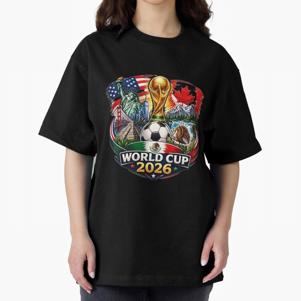 World Football 2026 USA Canada Mexico ¨C Soccer Fan Design Retro Travel Style Classic T-Shirt Create FIFA World Cup 2026 USA Canada Mexico Built around Haaland, England, France and Netherlands Energy, Football History, Final Match Energy, Crowd