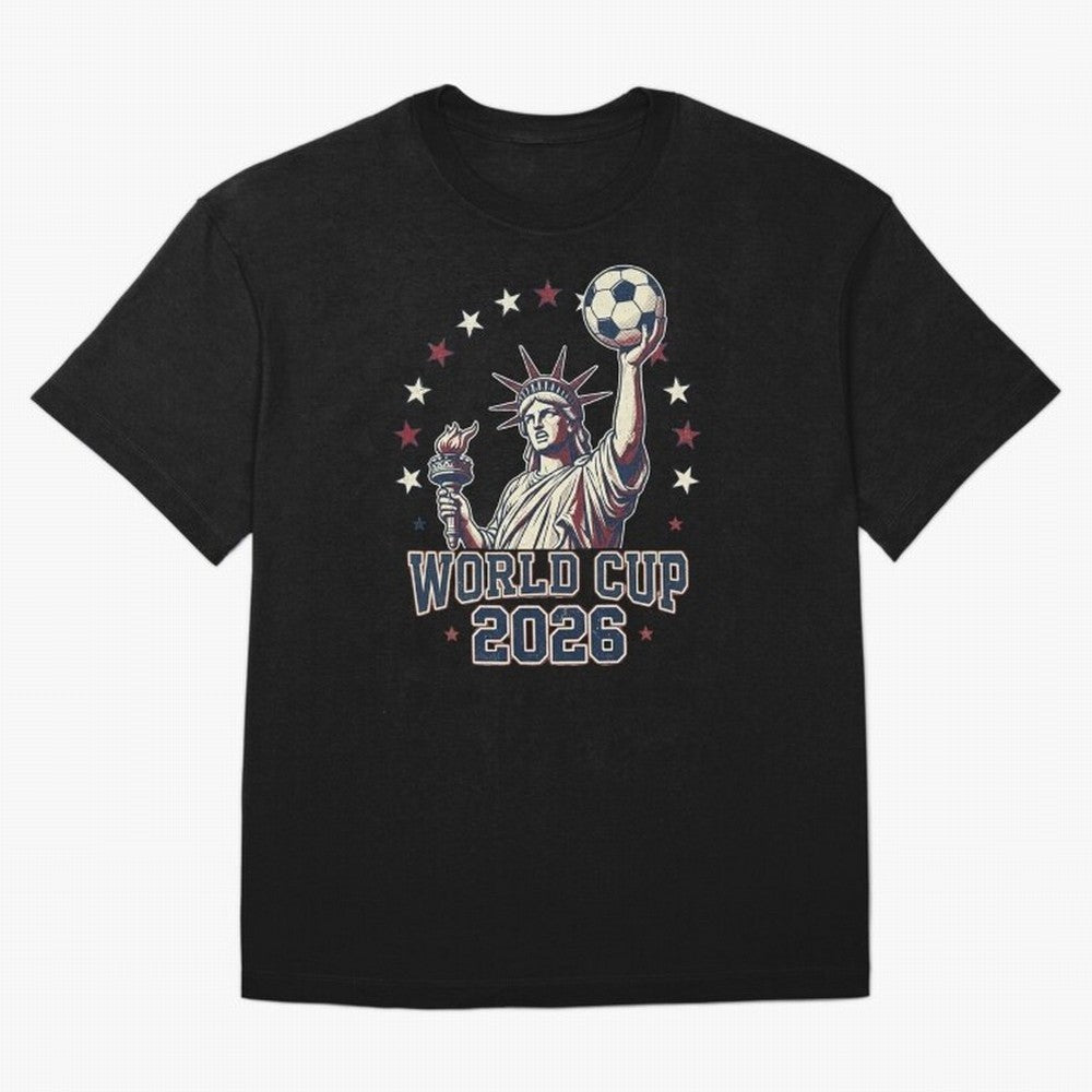 World Cup 2026 USA Soccer Statue Liberty Classic T-Shirt Keep Football History Alive during the FIFA World Cup 2026 Group Stage Journey through Messi Highlights, France Pride, Vintage Soccer Flavor, Modern Football Stars, National Flags and Final
