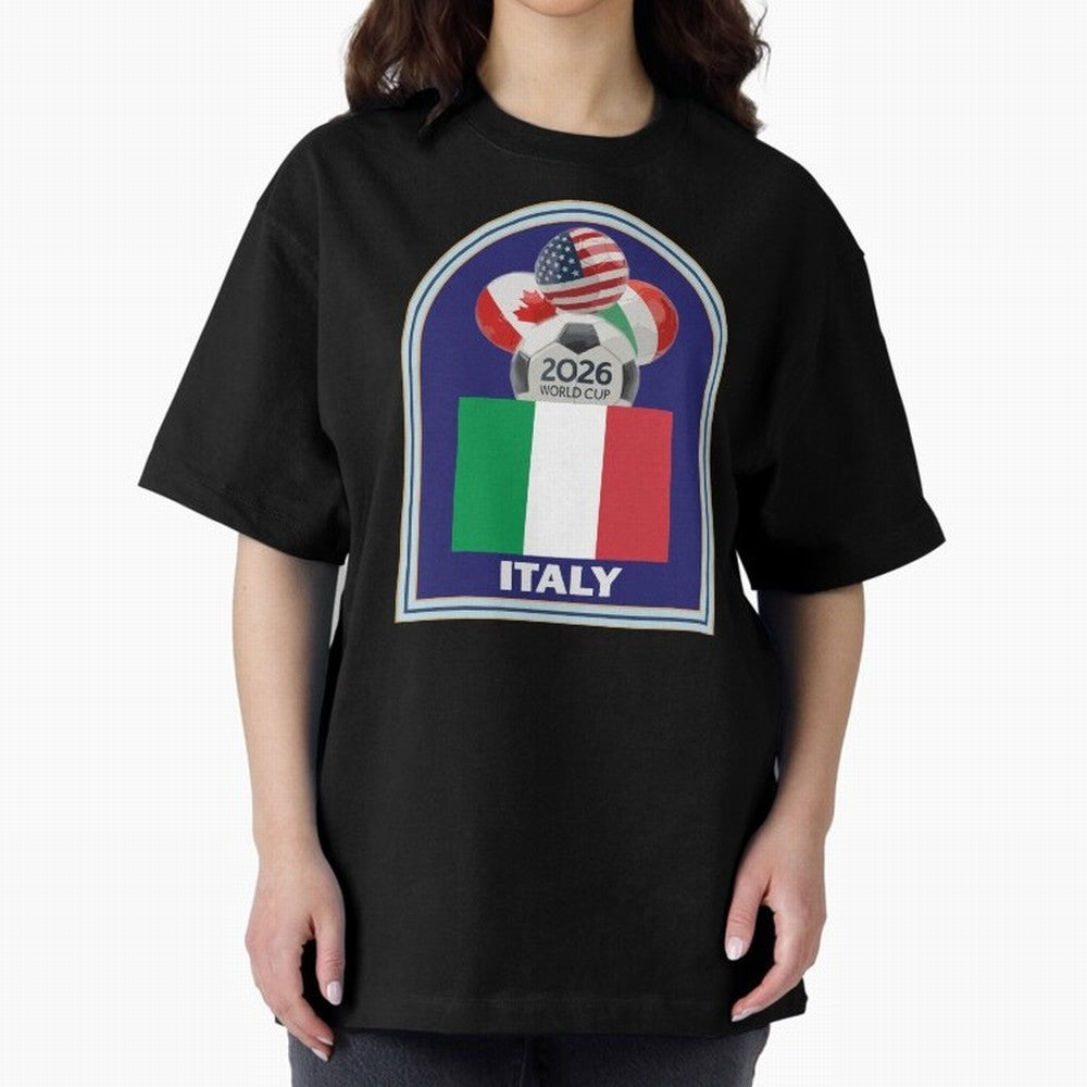 Italy 2026 Soccer T-shirt Classic T-Shirt Join FIFA World Cup 2026 Made for Haaland, England Energy, Football Festival Excitement, Trophy Ambitions, Country Rivalries and Star Player Buzz; Perfect for People Who Love Argentina, Brazil, France,