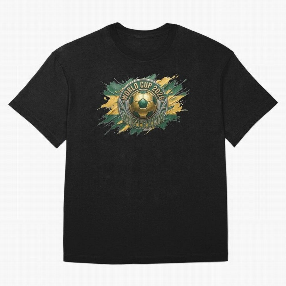World Cup 2026 Australia Soccer Ball Paint Splash Classic T-Shirt Spotlight FIFA World Cup 2026 Made for Mbappe, Spain and Netherlands Energy, Retro Football Energy, Iconic Rivalries, Trophy Chase Drama and Stadium Atmosphere; Ideal for Football