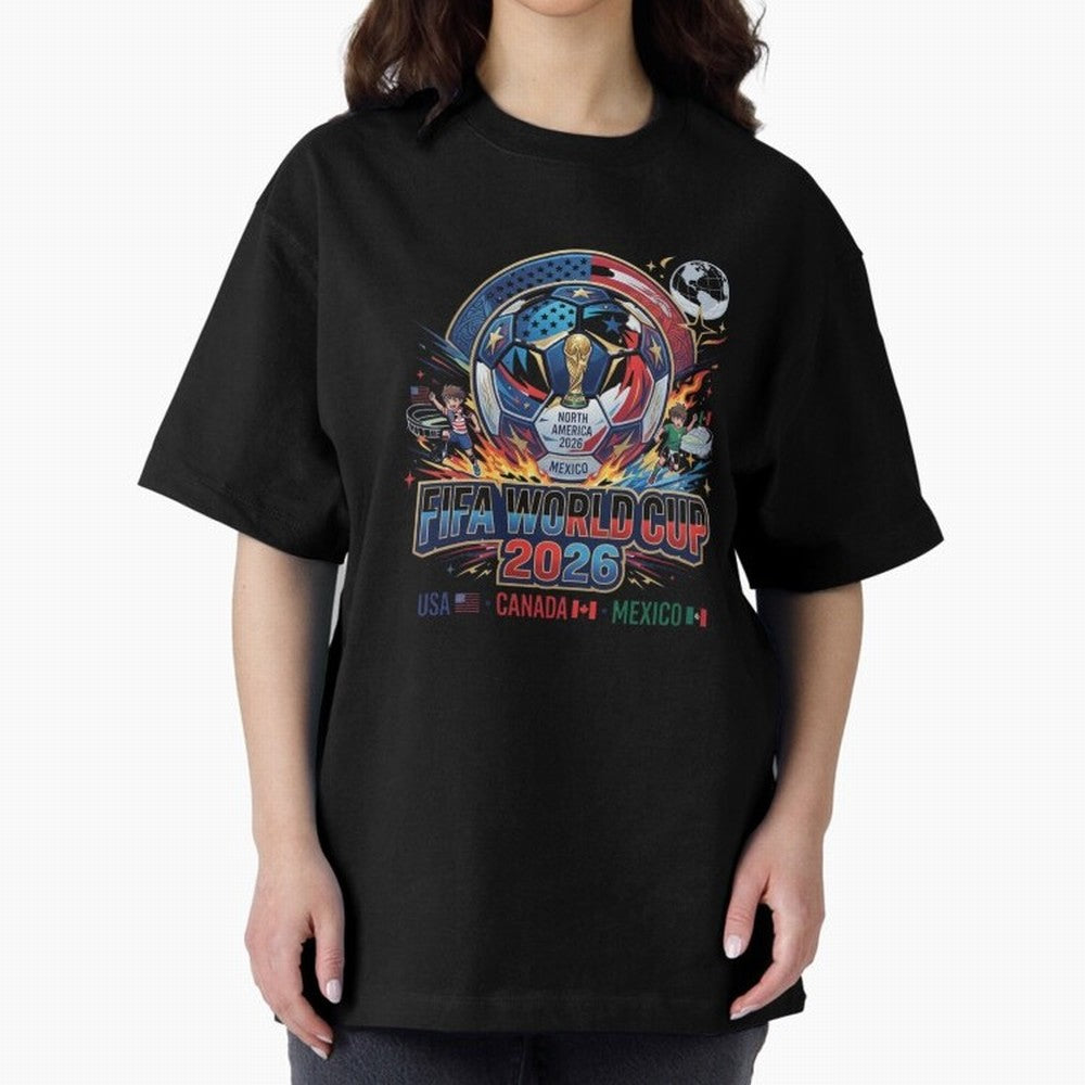 FIFA World Cup 2026 North America - USA Canada Mexico Soccer Classic T-Shirt Feel International Energy from FIFA World Cup 2026 Group Stage Centered on Neymar, Haaland and Cristiano Ronaldo, France and Portugal Energy, Retro Football Energy, Iconic
