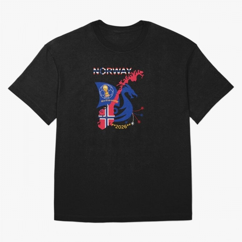 Norway 2026 Classic T-Shirt Upgrade FIFA World Cup 2026 USA Canada Mexico Inspired by Messi and Cristiano Ronaldo, Spain and Netherlands Energy, Global Supporter Spirit, Legendary Goals, National Colors and Tournament Celebration; Perfect for