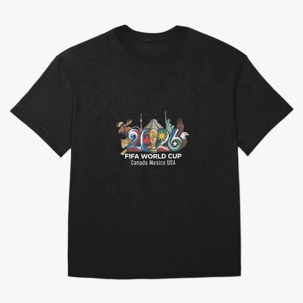 Skyline Landmarks 2026 World Cup Classic T-Shirt Capture Global Football Passion for FIFA World Cup 2026 USA Canada Mexico, Built around Messi and Cristiano Ronaldo, Portugal, Stadium Chants, National Pride, Trophy Dreams and Unforgettable Football