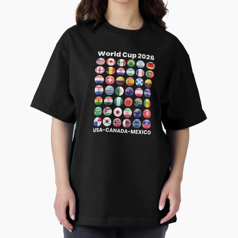 Soccer World Cup 2026 all Country Ball Football Fan Game Day Youth Sports Apparel For Men Women Kids Clothing Classic T-Shirt Back the Journey through Global Football Passion for FIFA World Cup 2026, Inspired by Messi, Neymar and Mbappe, Portugal,
