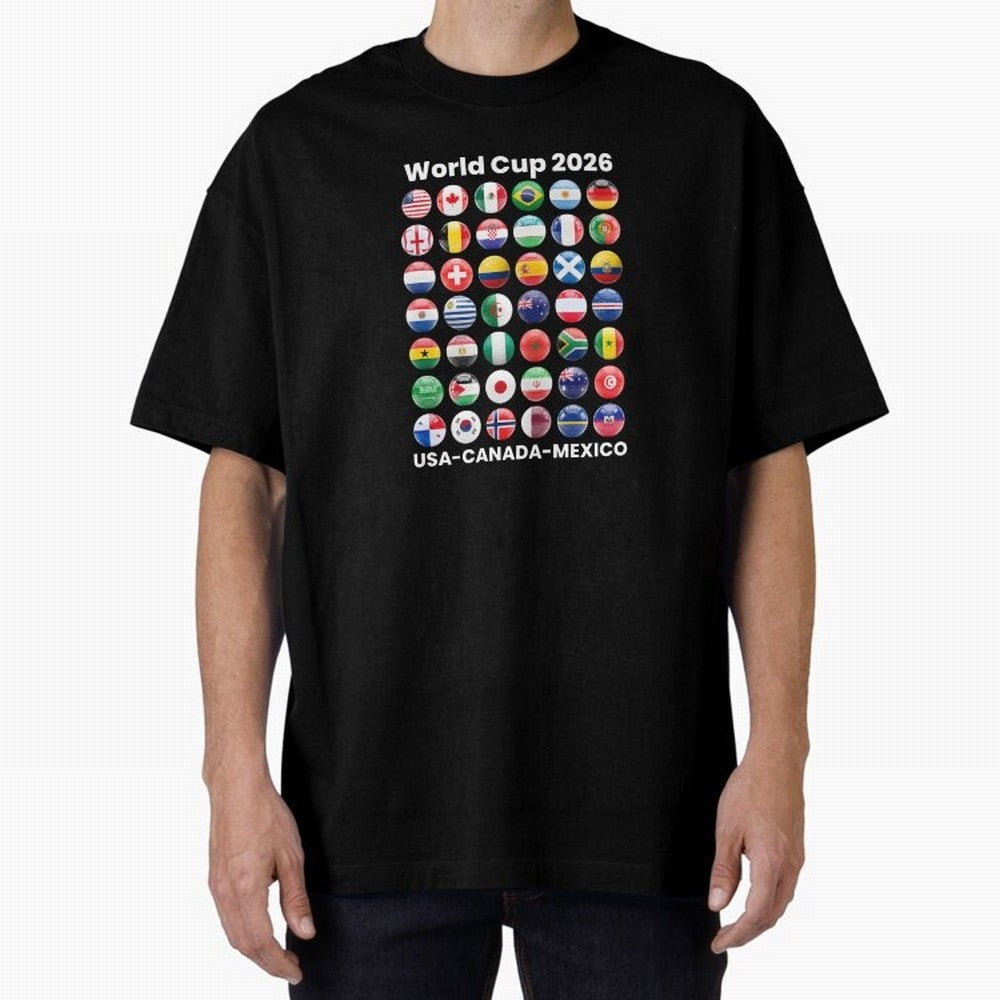 Soccer World Cup 2026 all Country Ball Football Fan Game Day Youth Sports Apparel For Men Women Kids Clothing Classic T-Shirt Back the Journey through Global Football Passion for FIFA World Cup 2026, Inspired by Messi, Neymar and Mbappe, Portugal,