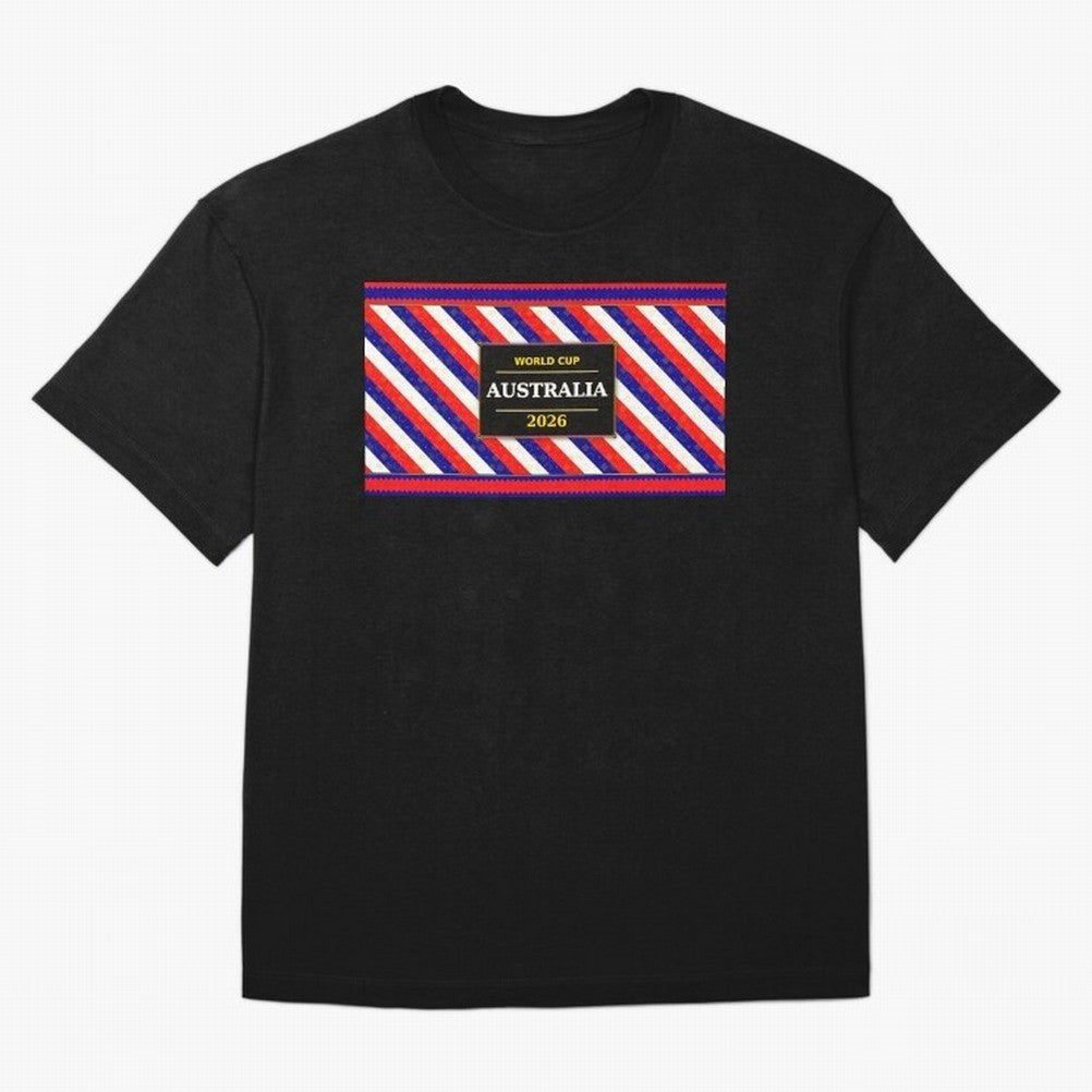 Australia Football Fan 2026 Black Flag Colors Pattern Classic T-Shirt Feel Match Day Hype around FIFA World Cup 2026, Cristiano Ronaldo, Haaland and CR7, England, France and Netherlands, Retro Football Energy, Iconic Rivalries, Trophy Chase Drama