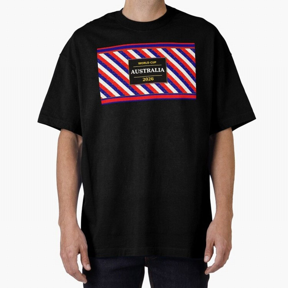 Australia Football Fan 2026 Black Flag Colors Pattern Classic T-Shirt Feel Match Day Hype around FIFA World Cup 2026, Cristiano Ronaldo, Haaland and CR7, England, France and Netherlands, Retro Football Energy, Iconic Rivalries, Trophy Chase Drama