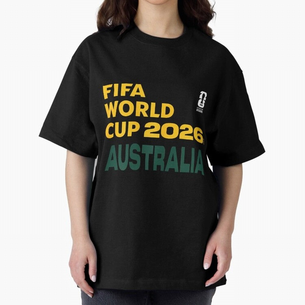 World Cup26 Australia Block Letters Classic T-Shirt Celebrate Global Football Passion for FIFA World Cup 2026, Celebrating Messi, CR7 and Mbappe, France and Portugal, Football History, Final Match Energy, Crowd Noise and Once in a Lifetime Moments;