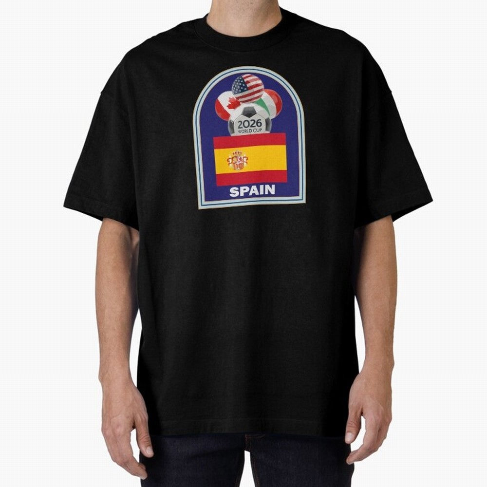 Spain 2026 Soccer T-shirt Classic T-Shirt Celebrate Football Heritage in Global Football Passion for FIFA World Cup 2026 USA Canada Mexico, Capturing Mbappe, Brazil, Portugal and Argentina, Stadium Memories, Football Loyalty, International Chants