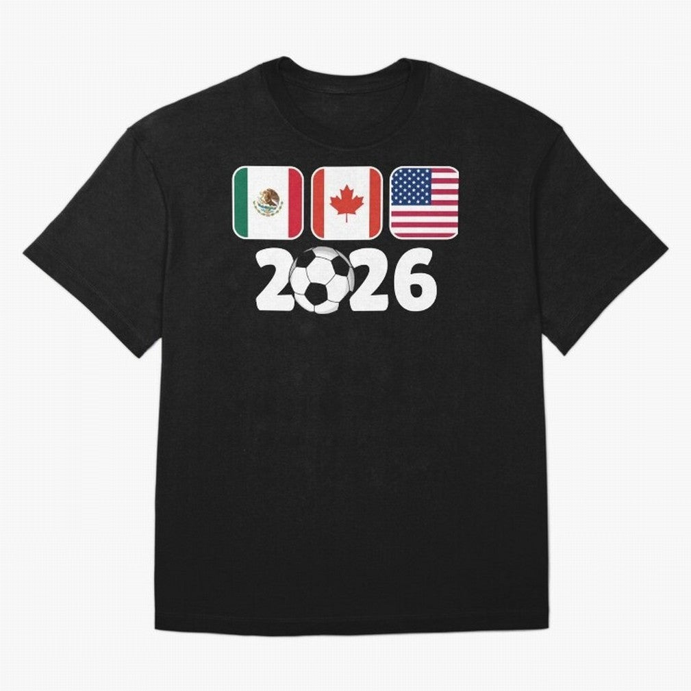 2026 World Cup North America Emblem Retro Classic T-Shirt Show Up for the Glory of Global Football Passion for FIFA World Cup 2026 Group Stage, Built around CR7, Portugal, Retro Football Energy, Iconic Rivalries, Trophy Chase Drama and Stadium