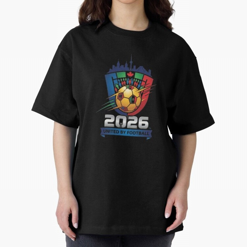 2026 World Cup United by Football Shield Emblem with Skyline Classic T-Shirt Wear the Spirit of the FIFA World Cup 2026 USA Canada Mexico Journey through Cristiano Ronaldo, Haaland and CR7 Highlights, Germany Pride, Sports Nostalgia, International